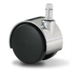 Rolle de Luxe mit poliertem Gehäuse und schwarzem Laufrad
