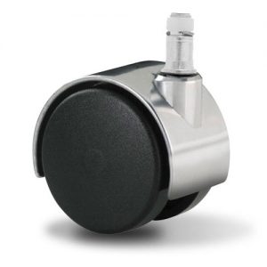 Rolle de Luxe mit poliertem Gehäuse und schwarzem Laufrad