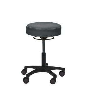 Werkstatthocker Big Boss Scandic 3D 40 cm Sitz in Skai Toronto anthracit. Ringauslösung, kurze Gasfeder, Matar Fußkreuz, 3D Mechanik