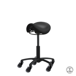 Universal-Hocker Jonas Junior Skate in Dakota schwarz, Ringauslösung, kurzer Gasfeder, Basis Fußkreuz und Skate Rollen